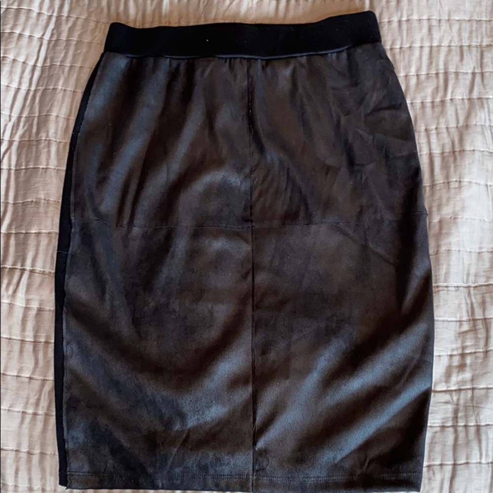 VELVET faux suede pencil skirt